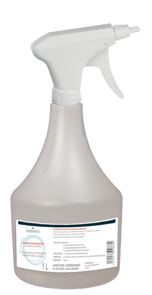 CosiMed Schnelldesinfektion Gebrauchsfertig 1 Liter Sprühflasche