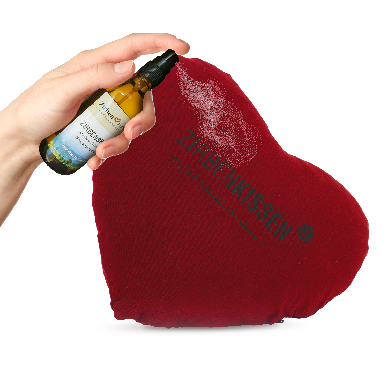 ZirbenKissen Herz Rot