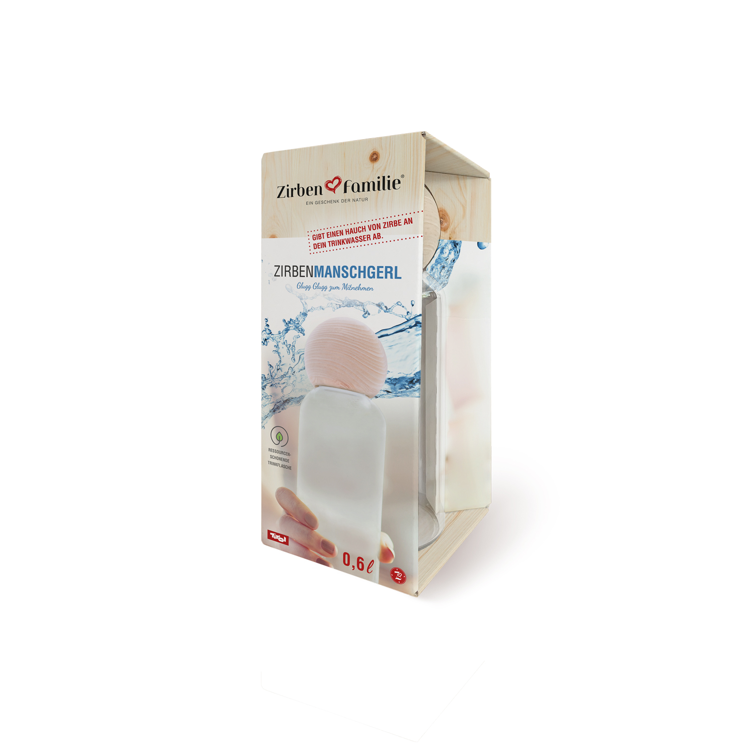 ZirbenManschgerl Trinkflasche 0,6 Liter